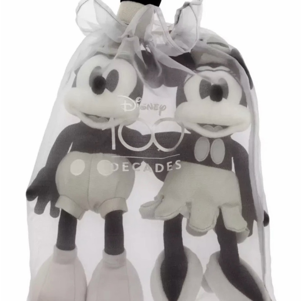 Disney 100 Celebration Mickey & Minnie Steamboat Willie Plush Set